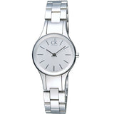 Buy Shop Calvin Klein Simplicity White Dial Silver Steel Strap Watch for Women - K4323126 USA Online