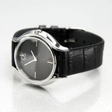 Buy Shop Calvin Klein Skirt Black Dial Black Leather Strap Watch for Women - K2U231C1 USA Online