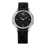 Buy Shop Calvin Klein Skirt Black Dial Black Leather Strap Watch for Women - K2U231C1 USA Online