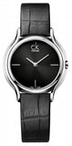 Buy Shop Calvin Klein Skirt Black Dial Black Leather Strap Watch for Women - K2U231C1 USA Online
