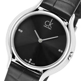 Buy Shop Calvin Klein Skirt Black Dial Black Leather Strap Watch for Women - K2U231CS USA Online