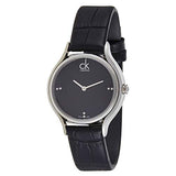 Buy Shop Calvin Klein Skirt Black Dial Black Leather Strap Watch for Women - K2U231CS USA Online