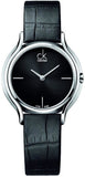 Buy Shop Calvin Klein Skirt Black Dial Black Leather Strap Watch for Women - K2U231CS USA Online