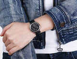Buy Shop Calvin Klein Skirt Chronograph Black Dial Black Leather Strap Watch for Men - K2U291C1 USA Online