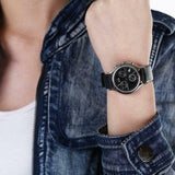 Buy Shop Calvin Klein Skirt Chronograph Black Dial Black Leather Strap Watch for Men - K2U291C1 USA Online