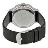 Buy Shop Calvin Klein Skirt Chronograph Black Dial Black Leather Strap Watch for Men - K2U291C1 USA Online