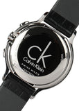 Buy Shop Calvin Klein Skirt Chronograph Black Dial Black Leather Strap Watch for Men - K2U291C1 USA Online