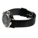 Buy Shop Calvin Klein Skirt Chronograph Black Dial Black Leather Strap Watch for Men - K2U291C1 USA Online