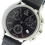 Buy Shop Calvin Klein Skirt Chronograph Black Dial Black Leather Strap Watch for Men - K2U291C1 USA Online
