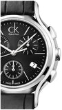 Buy Shop Calvin Klein Skirt Chronograph Black Dial Black Leather Strap Watch for Men - K2U291C1 USA Online