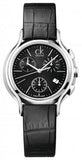Buy Shop Calvin Klein Skirt Chronograph Black Dial Black Leather Strap Watch for Men - K2U291C1 USA Online