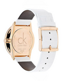 Buy Shop Calvin Klein Skirt Chronograph White Dial White Leather Strap Watch for Women - K2U296L6 USA Online