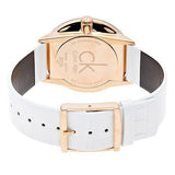 Buy Shop Calvin Klein Skirt Chronograph White Dial White Leather Strap Watch for Women - K2U296L6 USA Online