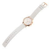 Buy Shop Calvin Klein Skirt Chronograph White Dial White Leather Strap Watch for Women - K2U296L6 USA Online