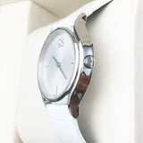 Buy Shop Calvin Klein Skirt White Dial White Leather Strap Watch for Women - K2U231K6 USA Online