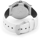 Buy Shop Calvin Klein Skirt White Dial White Leather Strap Watch for Women - K2U231K6 USA Online