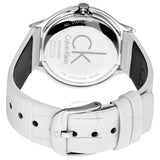 Buy Shop Calvin Klein Skirt White Dial White Leather Strap Watch for Women - K2U231K6 USA Online