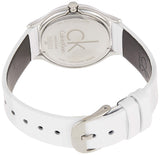 Buy Shop Calvin Klein Skirt White Dial White Leather Strap Watch for Women - K2U231K6 USA Online
