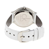 Buy Shop Calvin Klein Skirt White Dial White Leather Strap Watch for Women - K2U231K6 USA Online