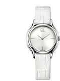 Buy Shop Calvin Klein Skirt White Dial White Leather Strap Watch for Women - K2U231K6 USA Online