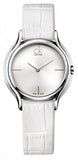 Buy Shop Calvin Klein Skirt White Dial White Leather Strap Watch for Women - K2U231K6 USA Online