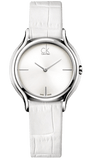 Buy Shop Calvin Klein Skirt White Dial White Leather Strap Watch for Women - K2U231K6 USA Online