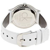 Buy Shop Calvin Klein Skirt White Dial White Leather Strap Watch for Women - K2U231KW USA Online