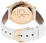 Buy Shop Calvin Klein Skirt White Dial White Leather Strap Watch for Women - K2U236K6 USA Online
