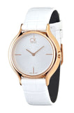 Buy Shop Calvin Klein Skirt White Dial White Leather Strap Watch for Women - K2U236K6 USA Online