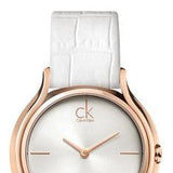 Buy Shop Calvin Klein Skirt White Dial White Leather Strap Watch for Women - K2U236K6 USA Online