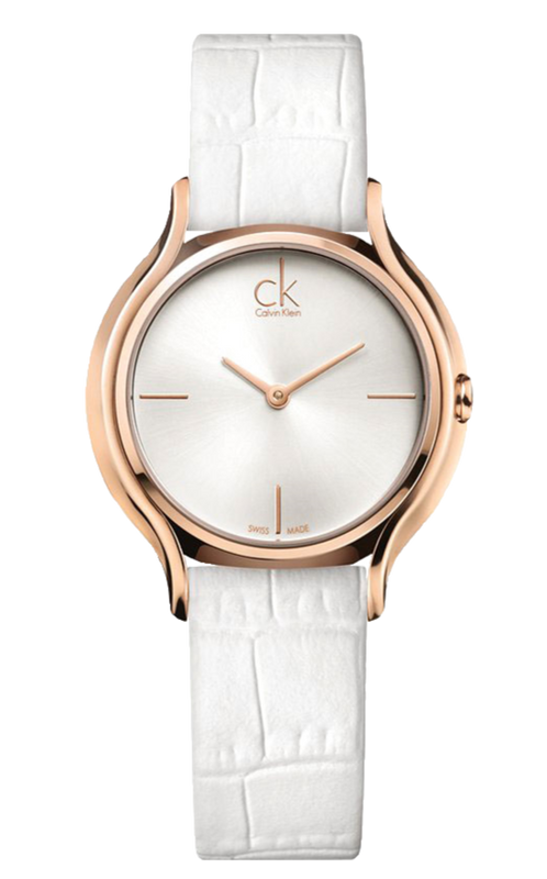 Buy Shop Calvin Klein Skirt White Dial White Leather Strap Watch for Women - K2U236K6 USA Online