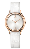 Buy Shop Calvin Klein Skirt White Dial White Leather Strap Watch for Women - K2U236K6 USA Online