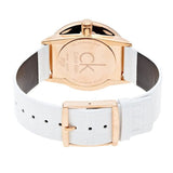 Buy Shop Calvin Klein Skirt White Dial White Leather Strap Watch for Women - K2U236KW USA Online