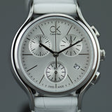 Buy Shop Calvin Klein Skirt White Dial White Leather Strap Watch for Women - K2U291L6 USA Online