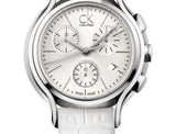 Buy Shop Calvin Klein Skirt White Dial White Leather Strap Watch for Women - K2U291L6 USA Online