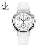 Buy Shop Calvin Klein Skirt White Dial White Leather Strap Watch for Women - K2U291L6 USA Online
