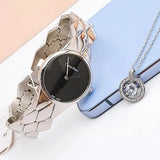 Buy Shop Calvin Klein Snake Black Dial Silver Steel Strap Watch For Women - K6E23141 USA Online
