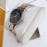 Buy Shop Calvin Klein Snake Black Dial Silver Steel Strap Watch For Women - K6E23141 USA Online