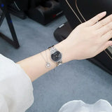 Buy Shop Calvin Klein Snake Black Dial Silver Steel Strap Watch For Women - K6E23141 USA Online