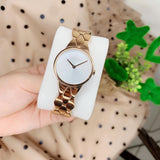 Buy Shop Calvin Klein Snake Silver Dial Rose Gold Steel Strap Watch For Women - K6E23646 USA Online