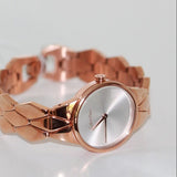 Buy Shop Calvin Klein Snake Silver Dial Rose Gold Steel Strap Watch For Women - K6E23646 USA Online