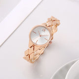 Buy Shop Calvin Klein Snake Silver Dial Rose Gold Steel Strap Watch For Women - K6E23646 USA Online