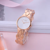 Buy Shop Calvin Klein Snake Silver Dial Rose Gold Steel Strap Watch For Women - K6E23646 USA Online