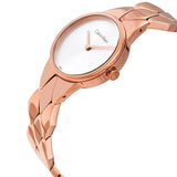 Buy Shop Calvin Klein Snake Silver Dial Rose Gold Steel Strap Watch For Women - K6E23646 USA Online