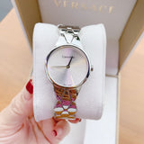 Buy Shop Calvin Klein Snake Silver Dial Silver Steel Strap Watch For Women - K6E23146 USA Online