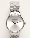 Buy Shop Calvin Klein Snake Silver Dial Silver Steel Strap Watch For Women - K6E23146 USA Online