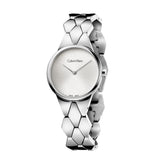 Buy Shop Calvin Klein Snake Silver Dial Silver Steel Strap Watch For Women - K6E23146 USA Online