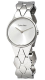 Buy Shop Calvin Klein Snake Silver Dial Silver Steel Strap Watch For Women - K6E23146 USA Online