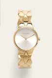 Buy Shop Calvin Klein Snake Silver Dial Yellow Gold Steel Strap Watch For Women - K6E23546 USA Online