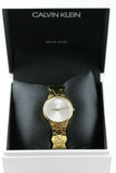 Buy Shop Calvin Klein Snake Silver Dial Yellow Gold Steel Strap Watch For Women - K6E23546 USA Online